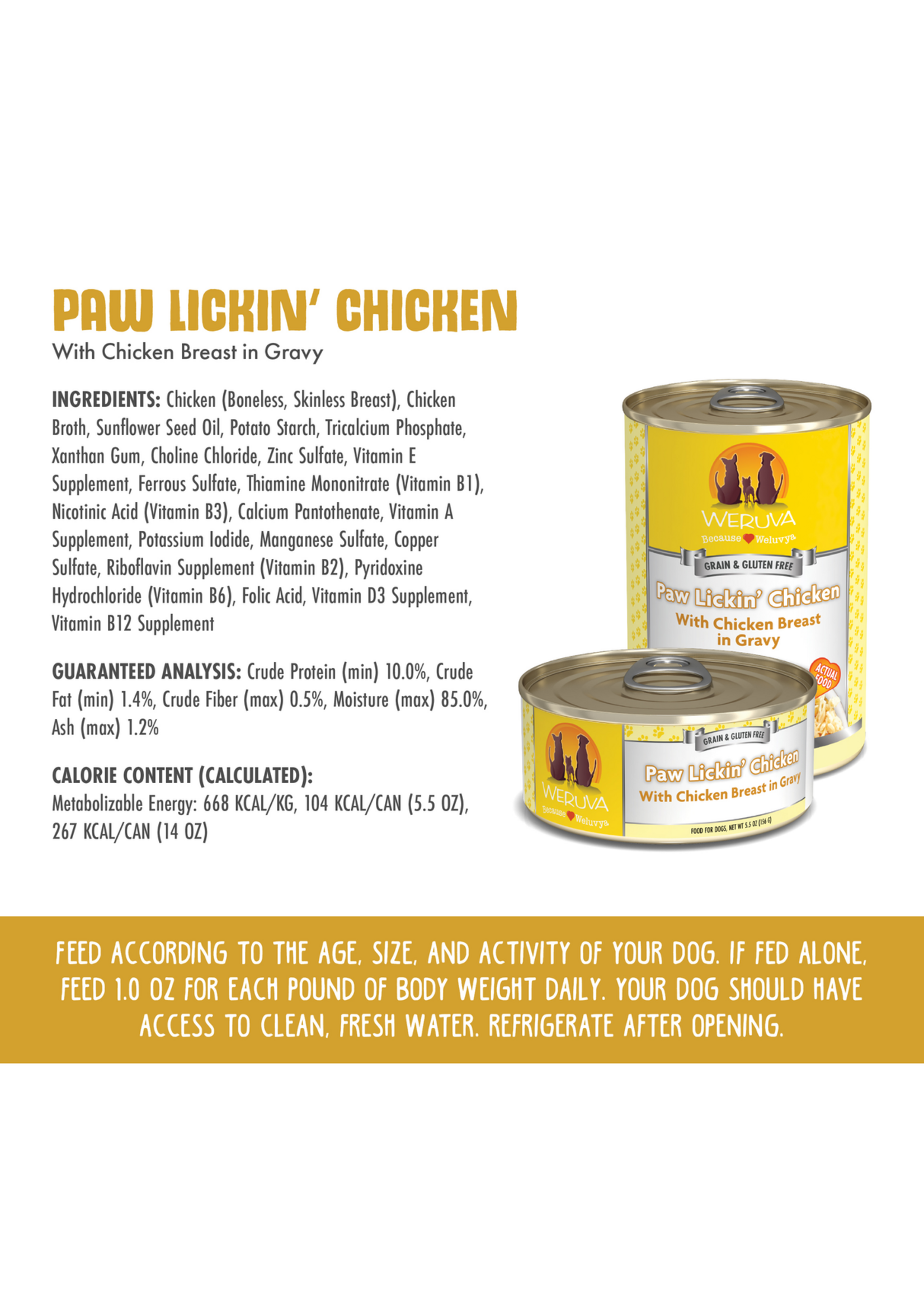 Weruva Canned Dog Food Pat Lickin Chicken 5.5 oz
