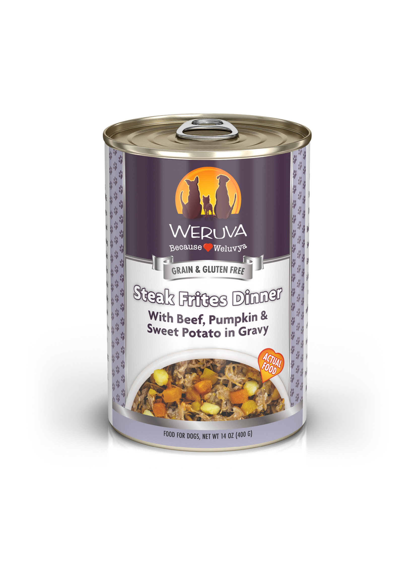 Weruva Canned Dog Food Steak Frites 14 oz