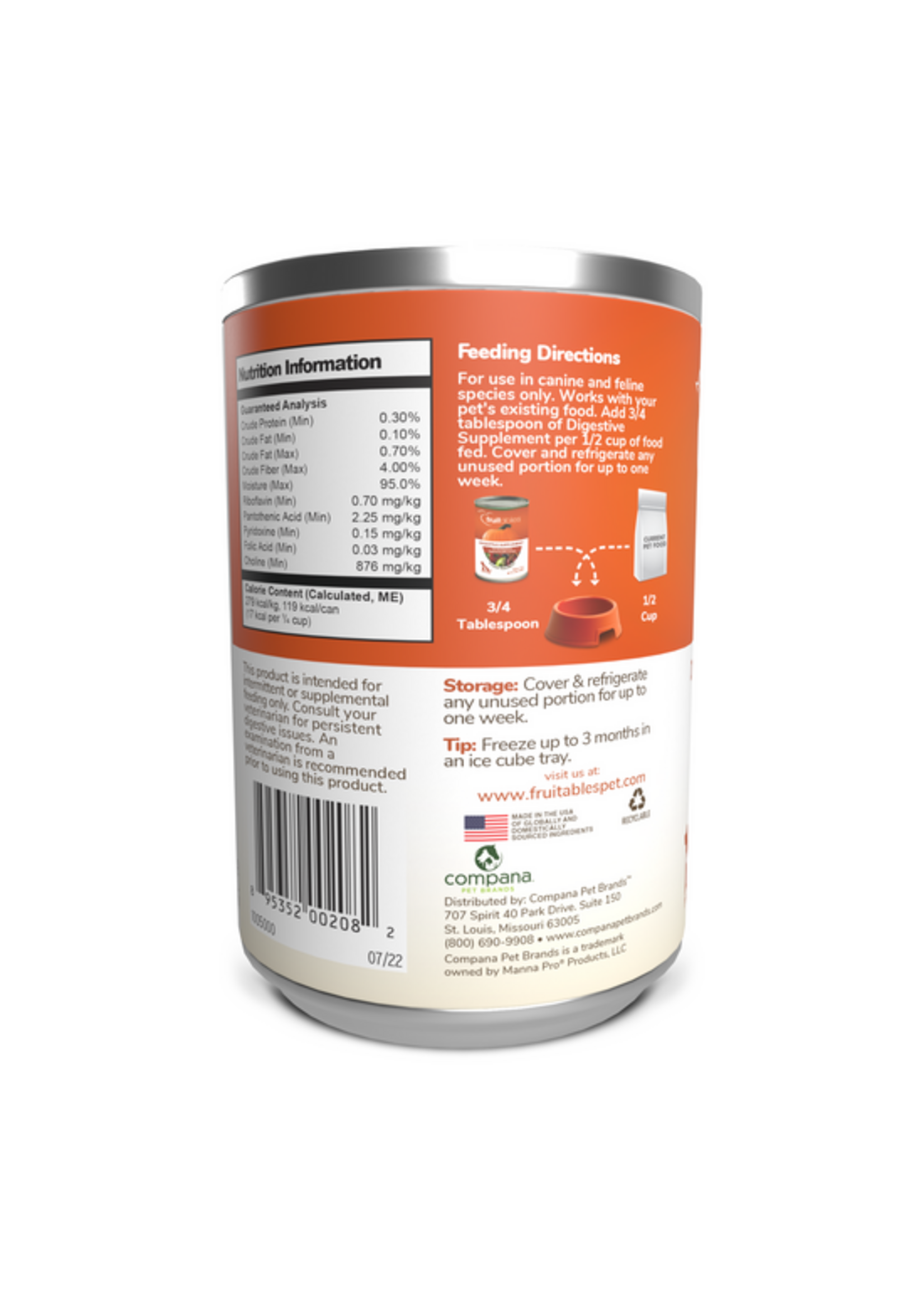 Fruitables Digestive Supplement 15oz Can