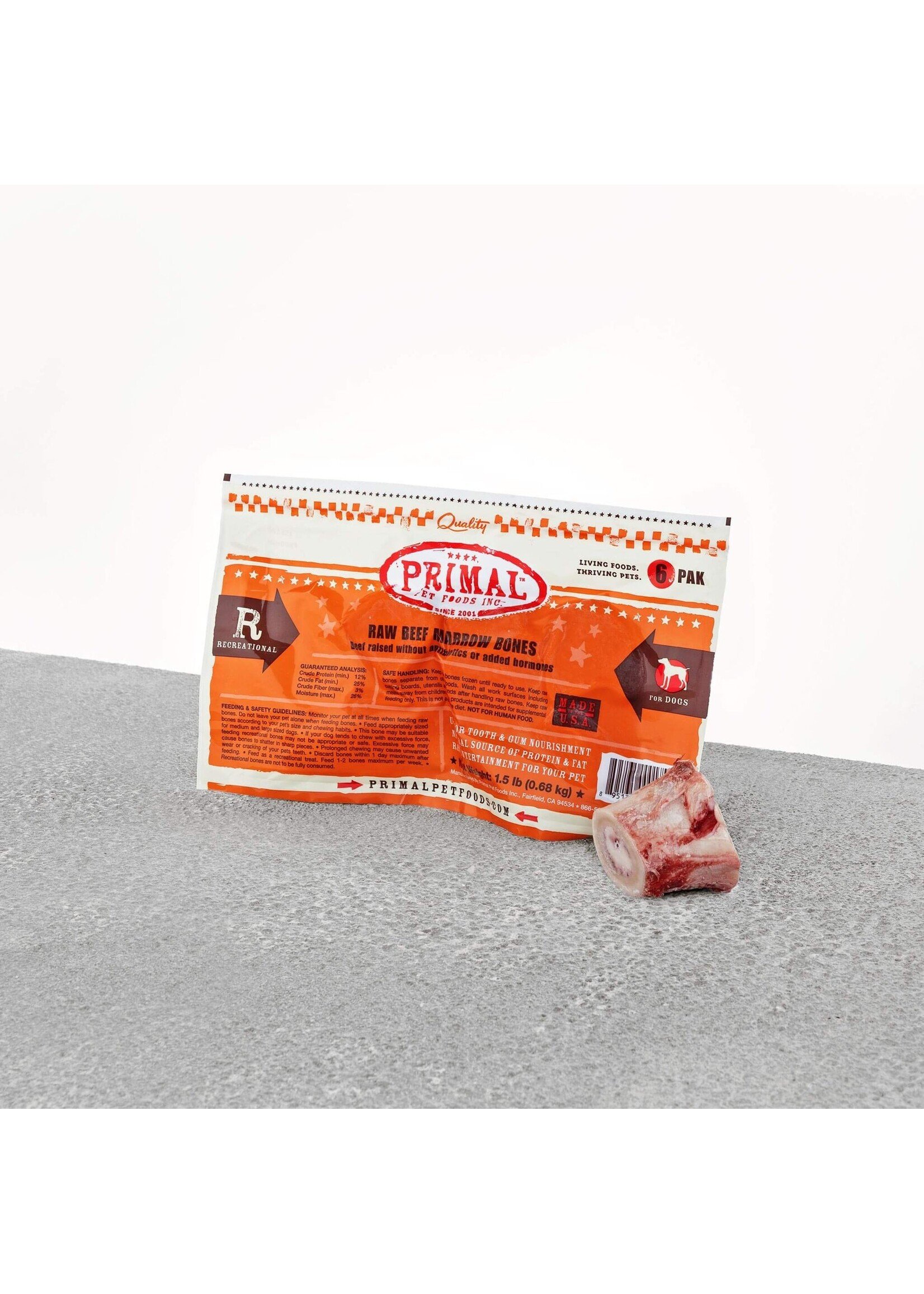 Primal-2 Beef Marrow Bone 6-pk 10/cs