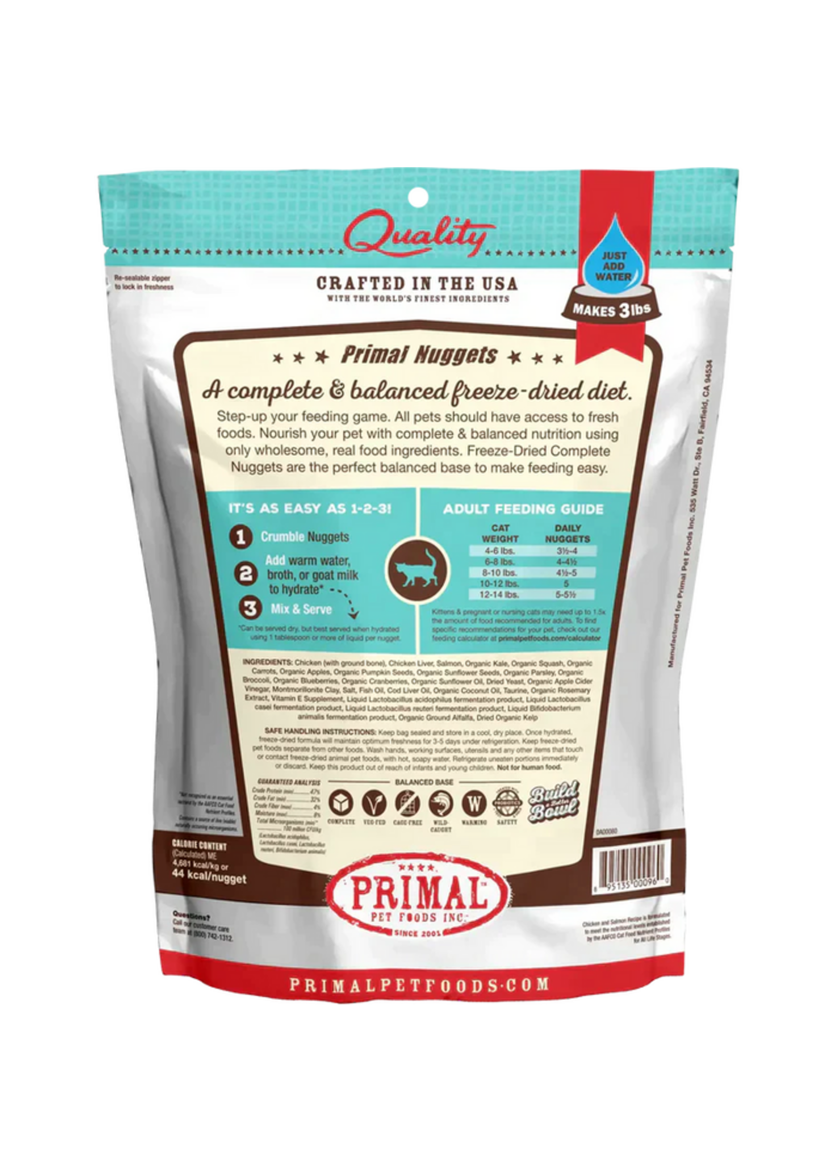 PRIMAL- Feline CHICKEN-SALMON FD 5.5oz Nuggets