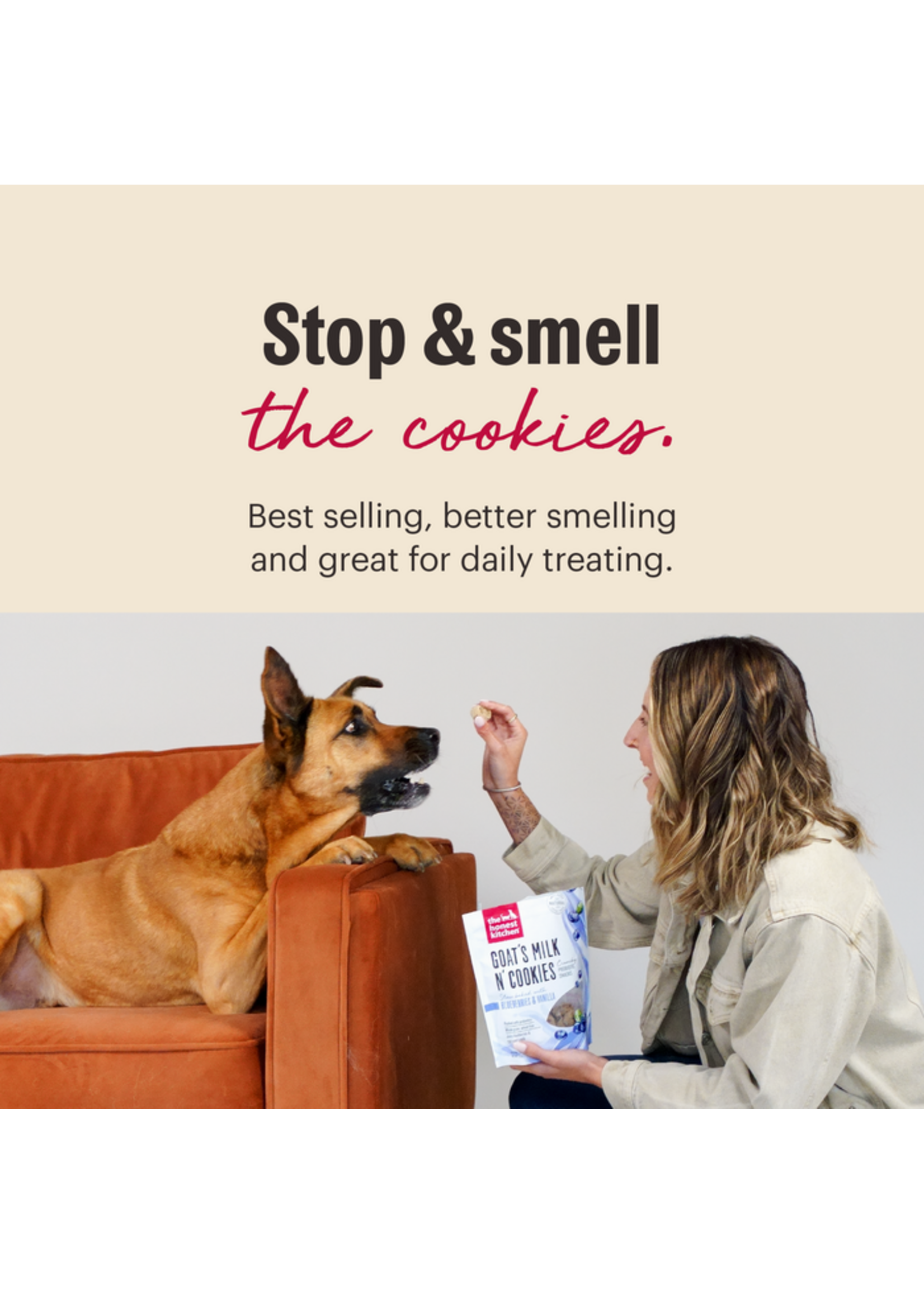 Honest Kitchen Goat Milk Cookies PB&Honey 8 oz.