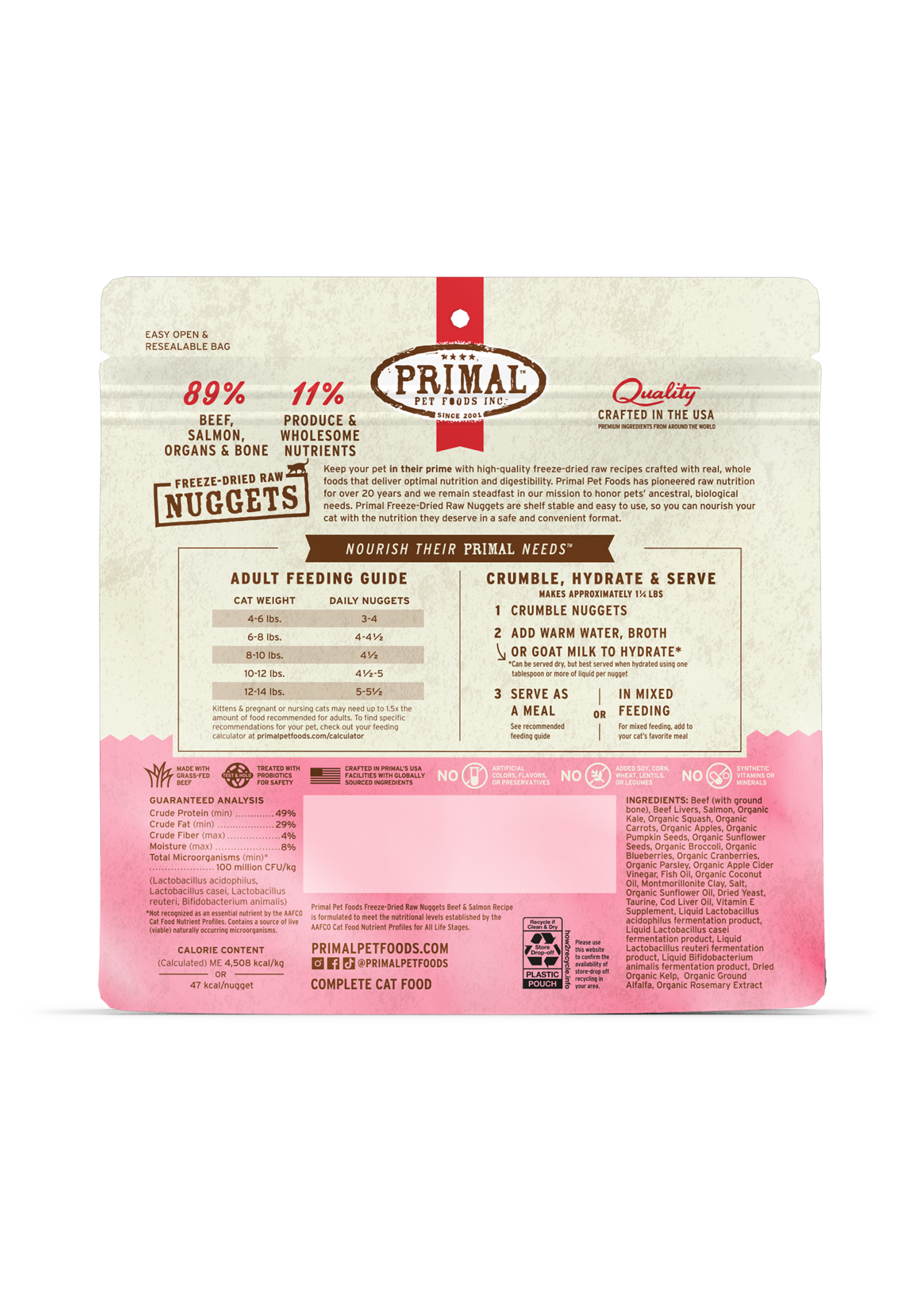 Primal Feline FD Beef and Salmon 5.5 oz