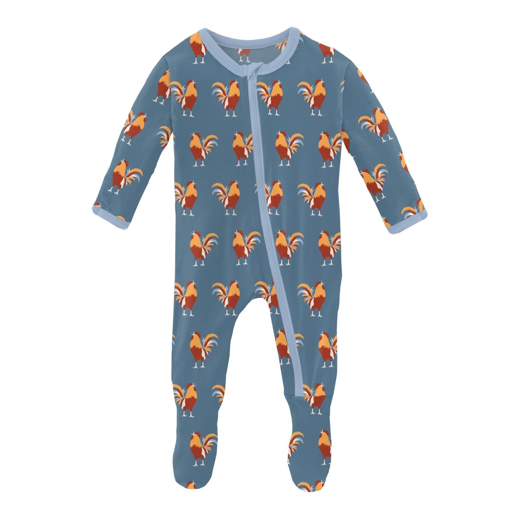 Kickee Pants Print Footie Zip - FISCHER KIDS