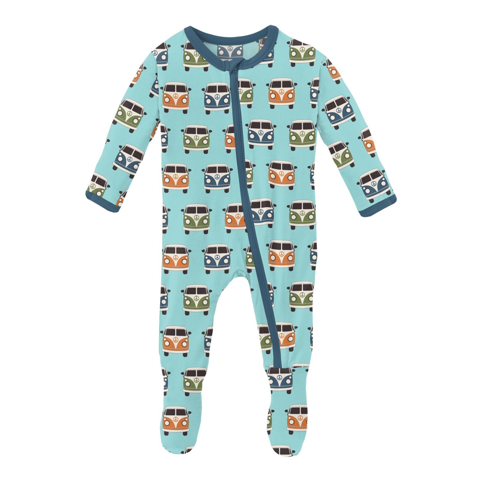 Kickee Pants Print Footie Zip - FISCHER KIDS