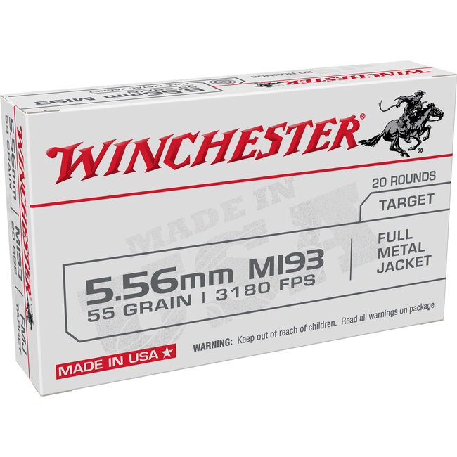 Winchester Winchester USA 5.56 NATO Ammunition 20 Rounds FMJ 55 Grains