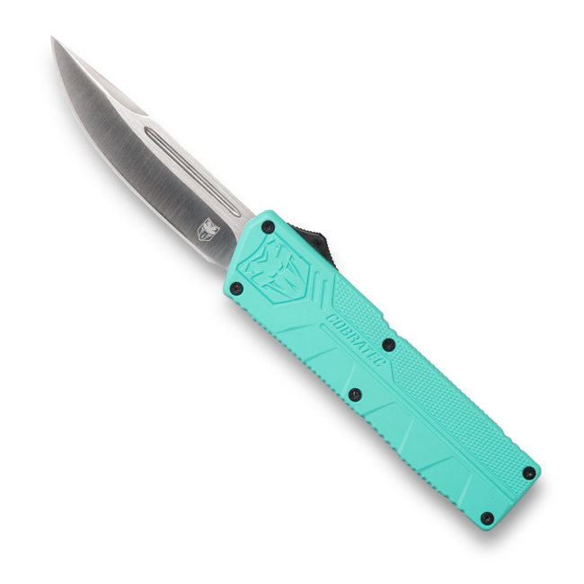 Cobratec Lightweight OTF Drop Point Tiffany Blue