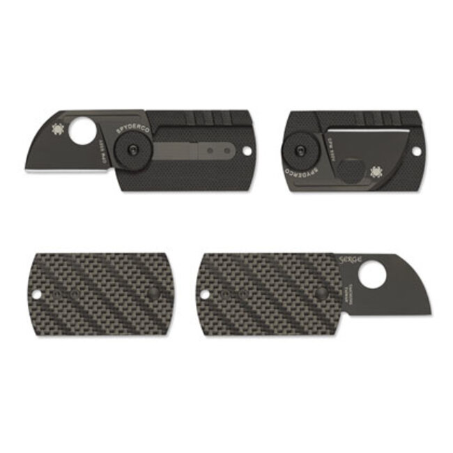 Spyderco Carbon Fiber Dog Tag Non-Locking Folder