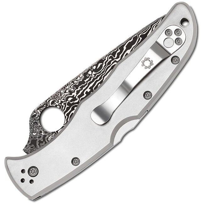 Spyderco Endura 4 Lockback Knife Titanium Damascus