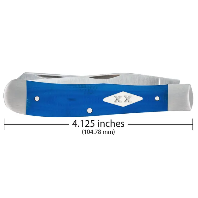 Case Cutlery Case Smooth Blue G-10 Trapper with XX Diamond shield