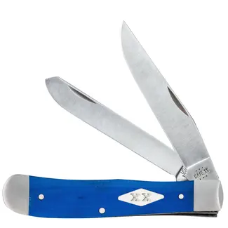 Case Cutlery Case Smooth Blue G-10 Trapper with XX Diamond shield