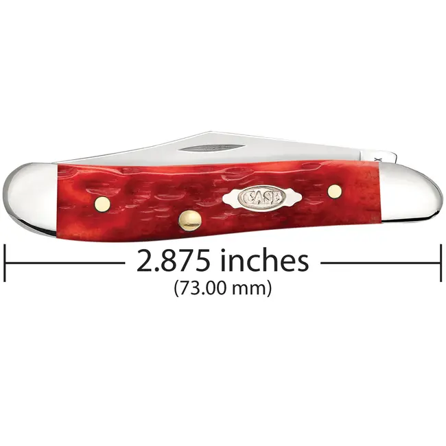 Case Cutlery Case Peach Seed Jig Dark Red Bone CS Peanut