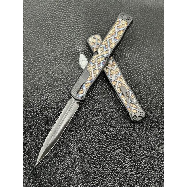 Heretic Knives Heretic Cleric II DE Titanium inlay Full Serrated