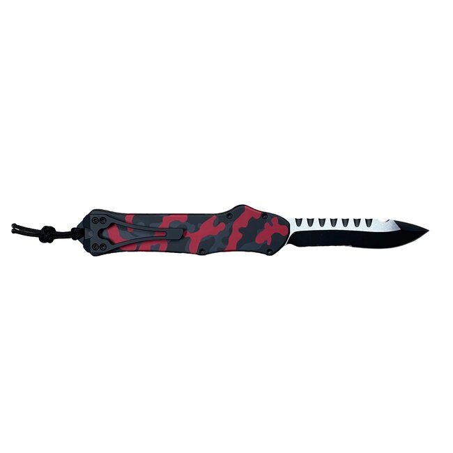 Heretic Knives Hydra Recurve Red Camo 2Tone Serrated