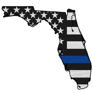 Thin Blue Line Florida-Shaped Flag: Stand with Law Enforcement