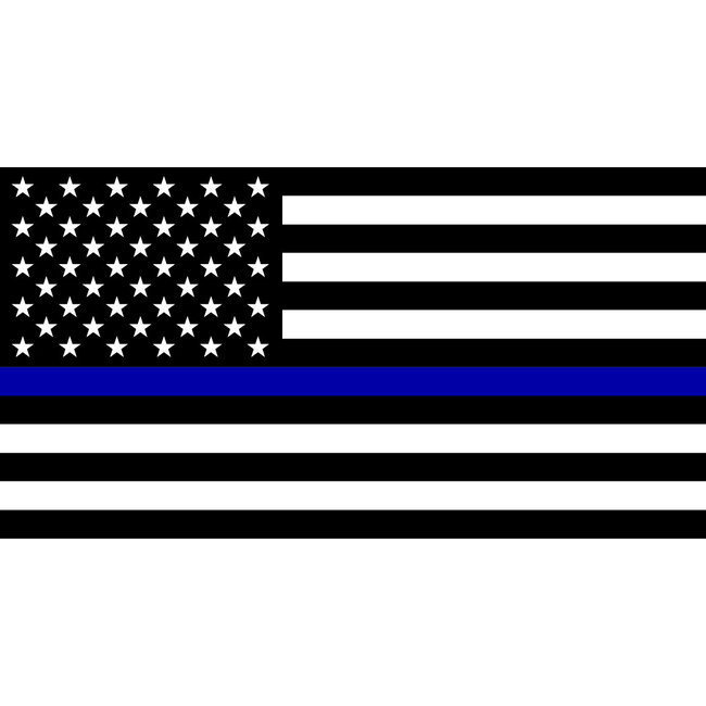 SLE Custom's Thin Blue Line American Flag Decal -  (2-Pack)