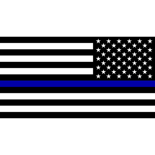 SLE Customs Thin Blue Line American Flag Decal -  (2-Pack)