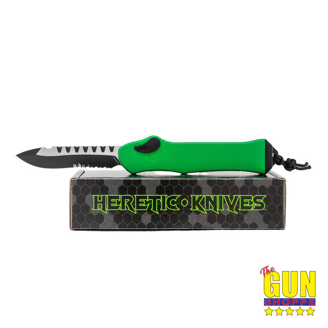 Heretic Knives Heretic Hydra V3 Automatic Knife: Recurve Serrated Blade in CPM Magnacut