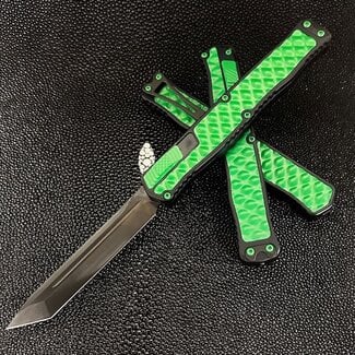 Heretic Knives Cleric II Standard Tanto Blade  Toxic Green Accents