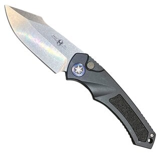 Heretic Knives Pariah Auto Stonewash Standard with Griptape Inlay Knife