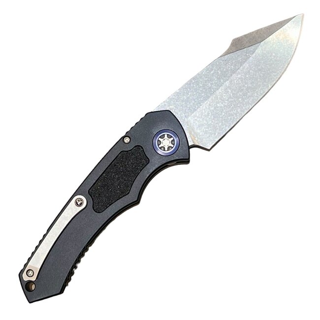 Heretic Knives Pariah Auto Stonewash Standard with Griptape Inlay Knife