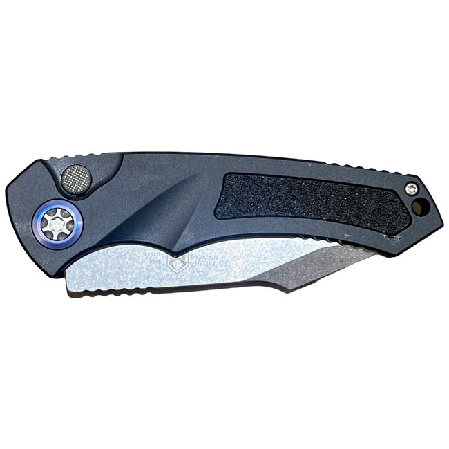Heretic Knives Pariah Auto Stonewash Standard with Griptape Inlay Knife