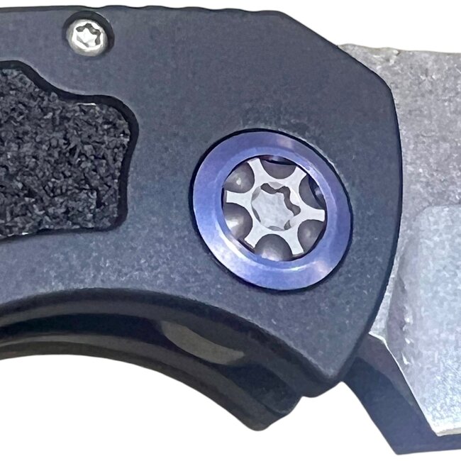 Heretic Knives Pariah Auto Stonewash Standard with Griptape Inlay Knife