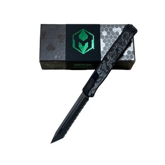 Heretic Knives Cleric II Full Serr White Camo Carbon