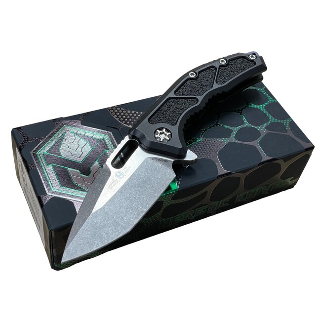 Heretic Knives Medusa Stonewash Standard Black Chassis
