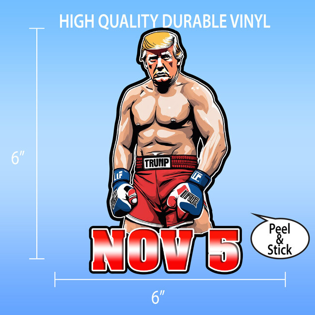 SLE Customs Pro Trump Boxer Sticker - 6" Indoor/Outdoor