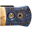 Pro-Tech 2024 Godson Custom 008, Blue & Gold with Damascus Blade