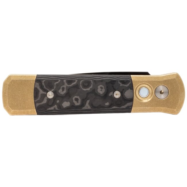 Pro-Tech Godson 7115 Camo Carbon Fiber Auto Knife, Bronze & DLC Black Blade