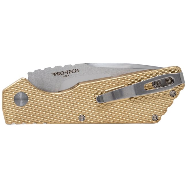 Pro-Tech Strider PT+ #8 of 100, Albronze Handle with Compound Ground Blade