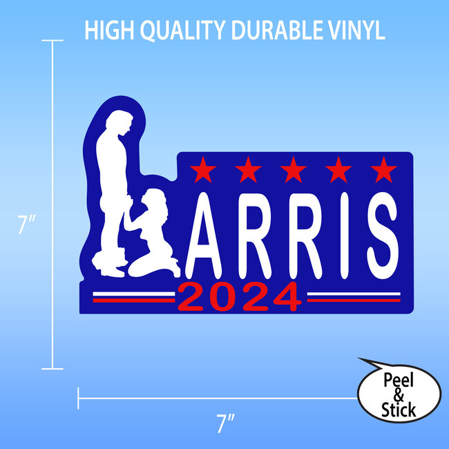 SLE Customs Kamala Harris 2024 Sticker - "On Her Knees" - 7" x 4.5"