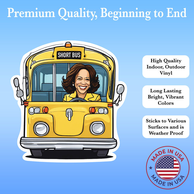 SLE Customs Kamala Harris Driving Yellow School Bus