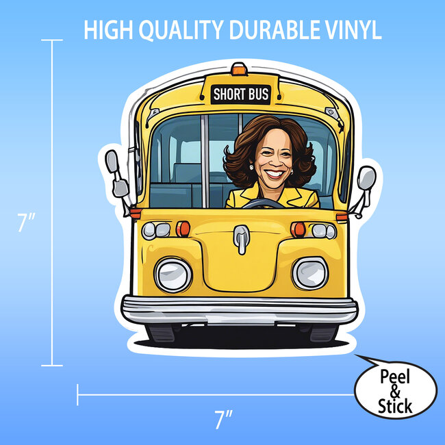 SLE Customs Kamala Harris Driving Yellow School Bus