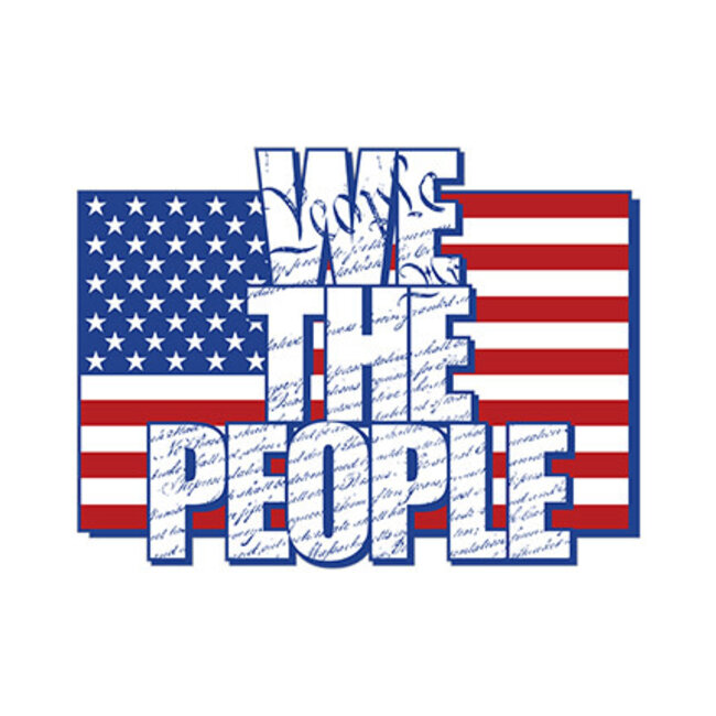 SLE Customs "We The People" American Flag Sticker - 6" Wide