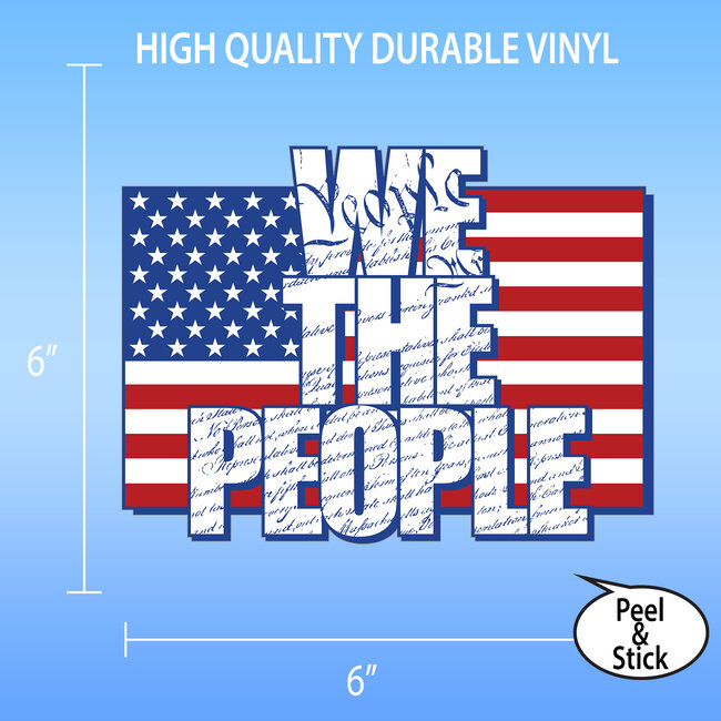 SLE Customs "We The People" American Flag Sticker - 6" Wide