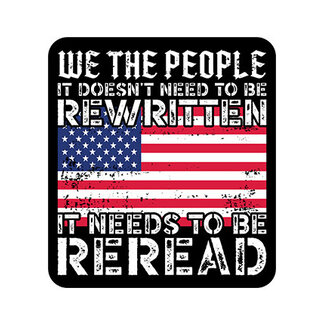 SLE Customs "We The People" American Flag Sticker - 6" Tall