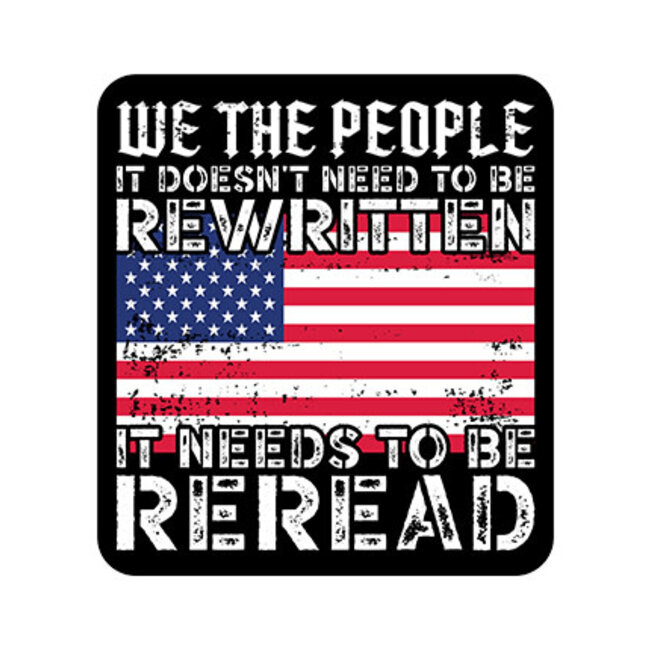 SLE Customs "We The People" American Flag Sticker - 6" Tall