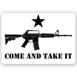 SLE Customs "Come And Take It" Sticker with Rifle and Star - 4" Wide