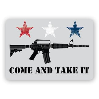 SLE Customs "Come And Take It" Sticker with Rifle and Stars - 4" Wide