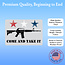 SLE Customs "Come And Take It" Sticker with Rifle and Stars - 4" Wide