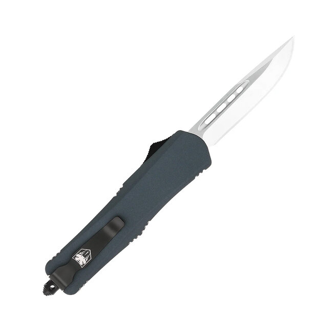 Cobratec Medium FS-3 Grey OTF Knife - Drop Point Blade | CobraTec Knives