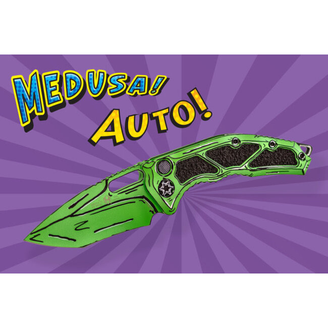 Heretic Knives Medusa Recurve Auto Cel ShadeToxic Green