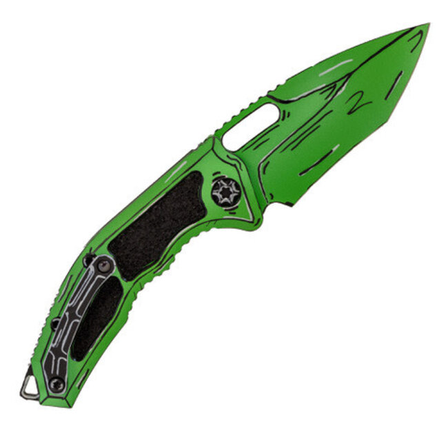 Heretic Knives Medusa Recurve Auto Cel ShadeToxic Green