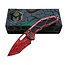 Heretic Knives Medusa Recurve Auto Cel Shade Red