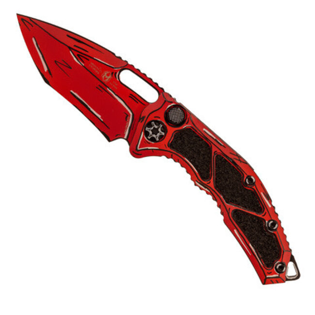 Heretic Knives Medusa Recurve Auto Cel Shade Red