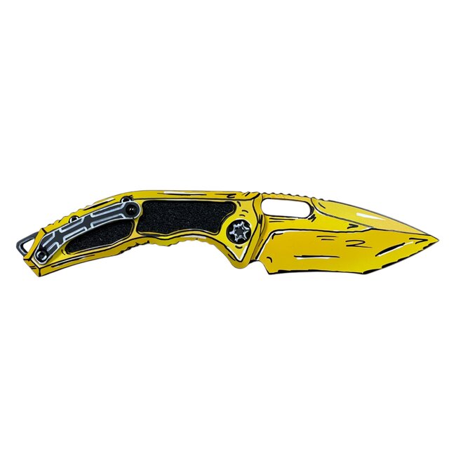 Heretic Knives Medusa Recurve Auto Cel Shade Yellow