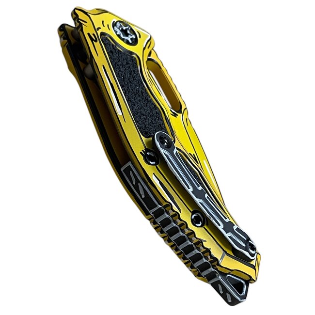 Heretic Knives Medusa Recurve Auto Cel Shade Yellow